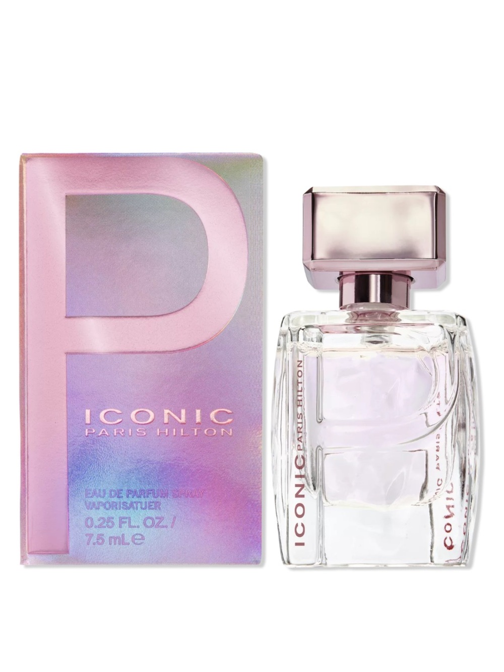 Paris Hilton Pink Iconic EDP Mini 7.5ml With Large Tote Bag BRAND NEW IN BOX - Picture 2 of 4
